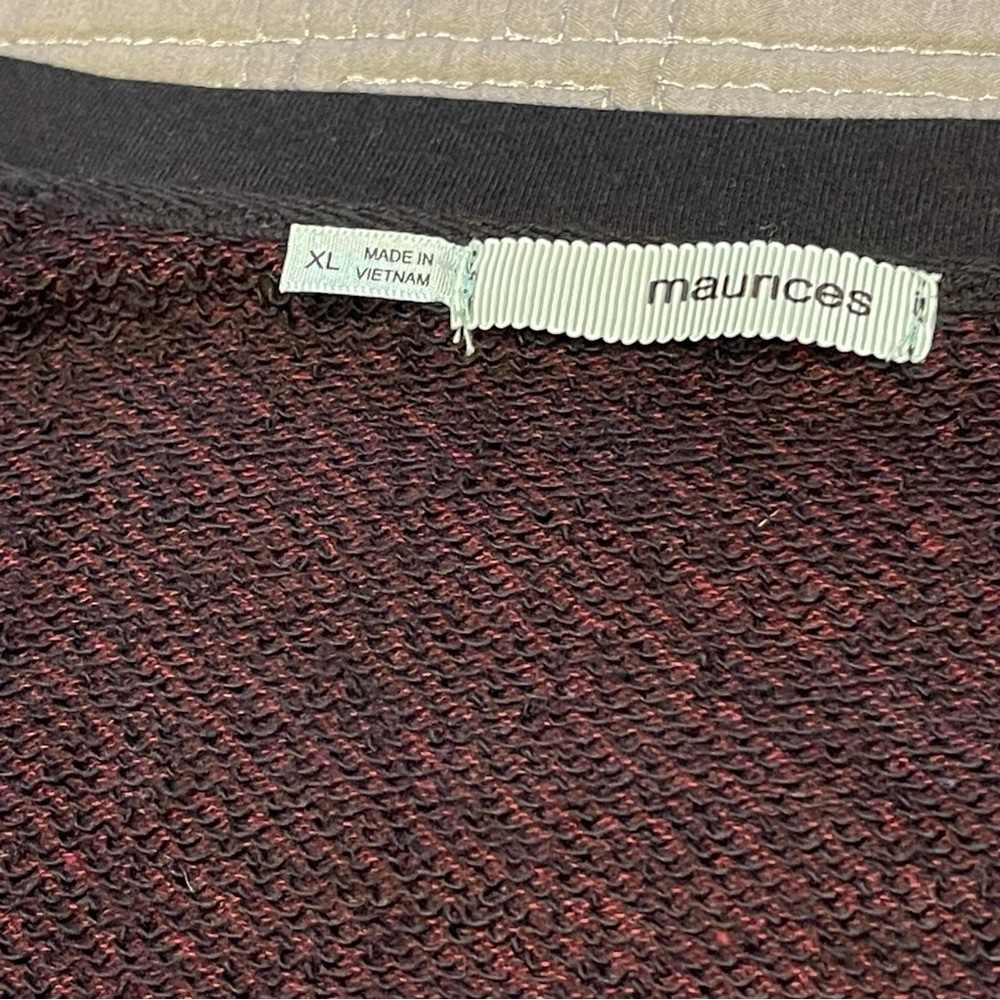 Maurices Sweater Womens XL Burgundy Pullover Long Sleeve - Picture 4 of 7
